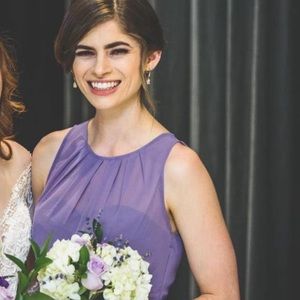 BILL LEVKOFF, lavender bridesmaids dress